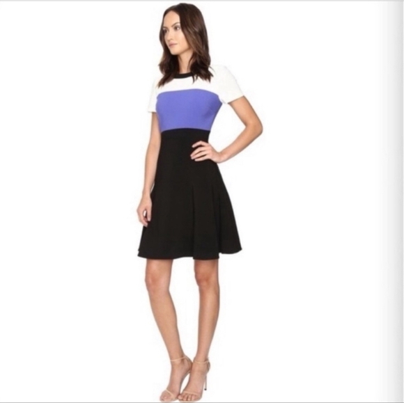 Kate Spade Dresses Kate Spade Colorblock Crepe Flip Dress - Picture 2 of 9